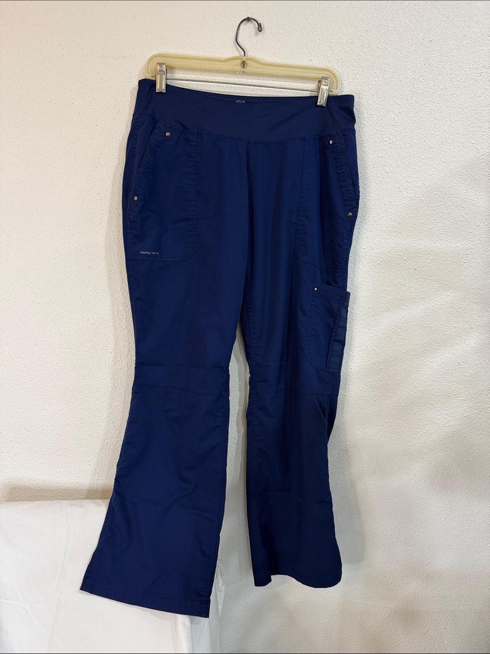 healing hands Navy Blue Boot Cut Utility Scrub Pants